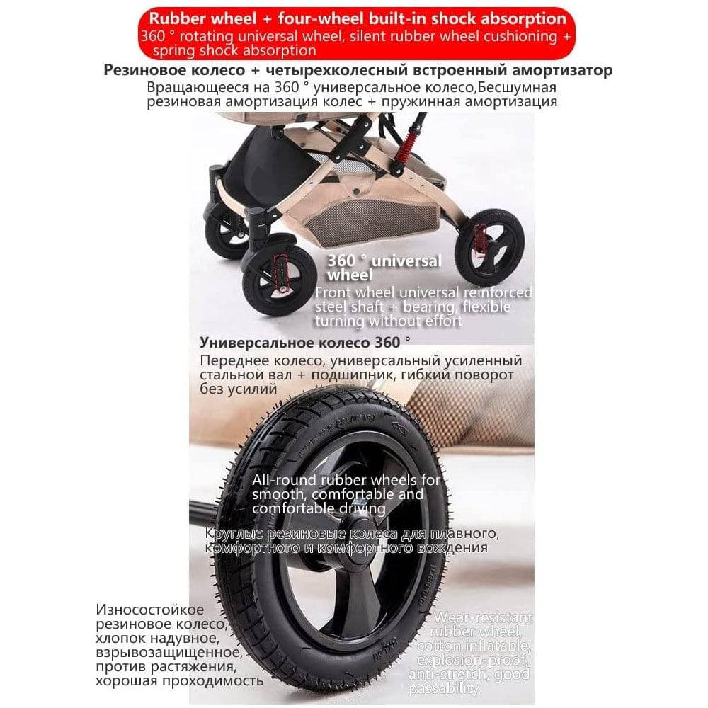 COOLBABY YECX43 3 in 1 Baby Stroller, Infant Stroller with Reversible Seat, Newborn Stroller with Canopy,Baby Bassinet Stroller - COOLBABY