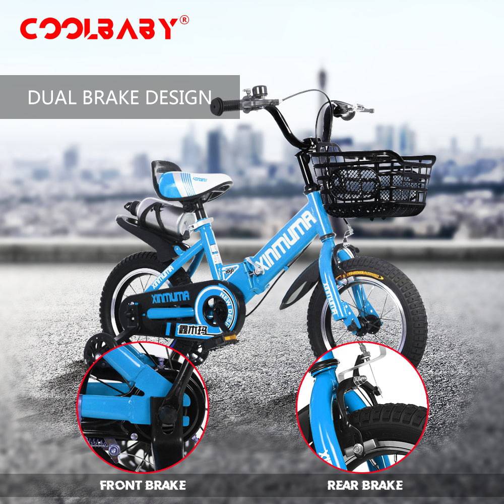 COOLBABY YL66 Premium Steel Child Bike with Adjustable Features - COOLBABY