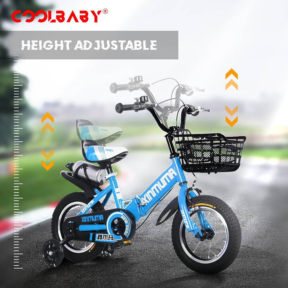 COOLBABY YL66 Premium Steel Child Bike with Adjustable Features - COOLBABY