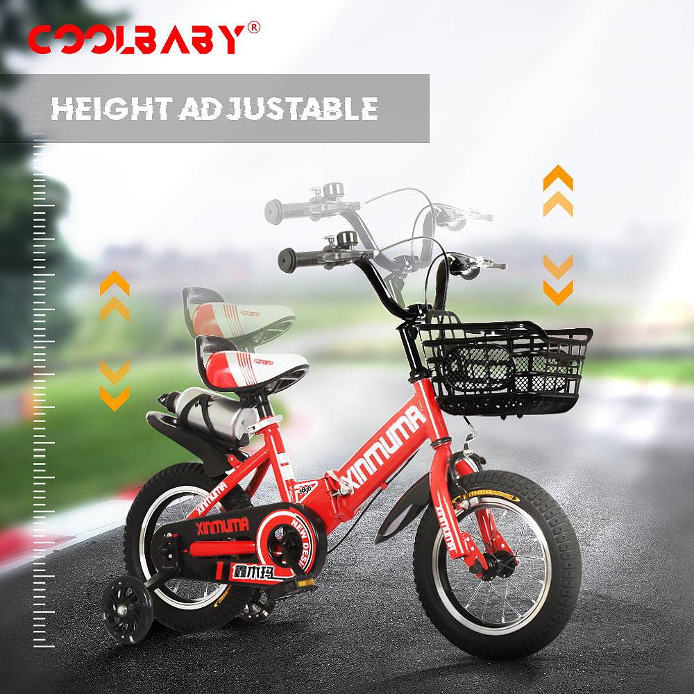 COOLBABY YL66 Premium Steel Child Bike with Adjustable Features - COOLBABY