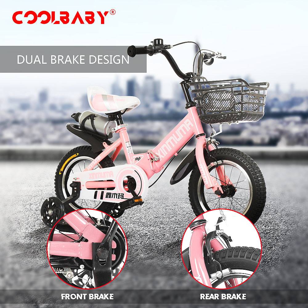 COOLBABY YL66 Premium Steel Child Bike with Adjustable Features - COOLBABY