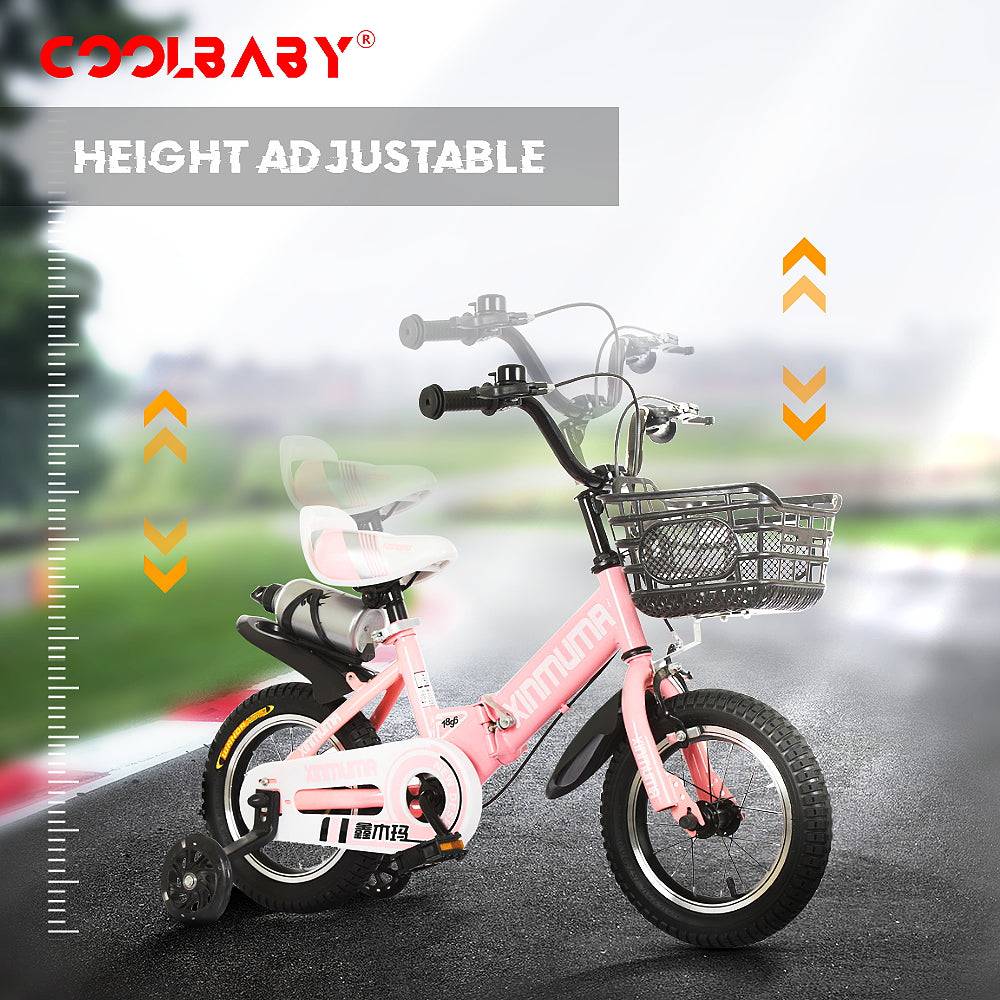 COOLBABY YL66 Premium Steel Child Bike with Adjustable Features - COOLBABY