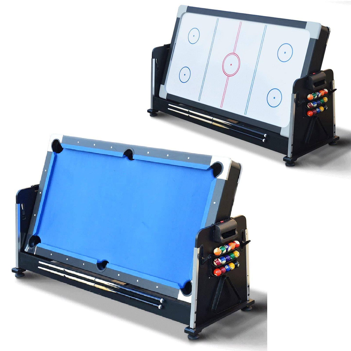 COOLBABY YLY2055 7ft Blue Pool Table Billiard + Air Hockey + Tennis Table - COOLBABY
