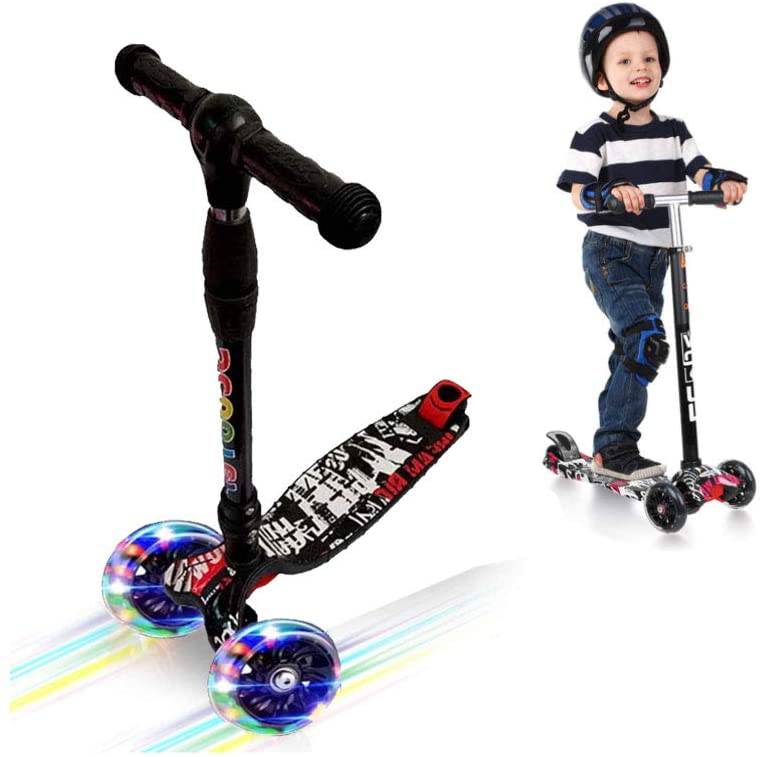 COOLBABY Z906 Super Fashion Kick Scooter Has 3 Indoor Adjustable Height With Flash Wheels - COOL BABY