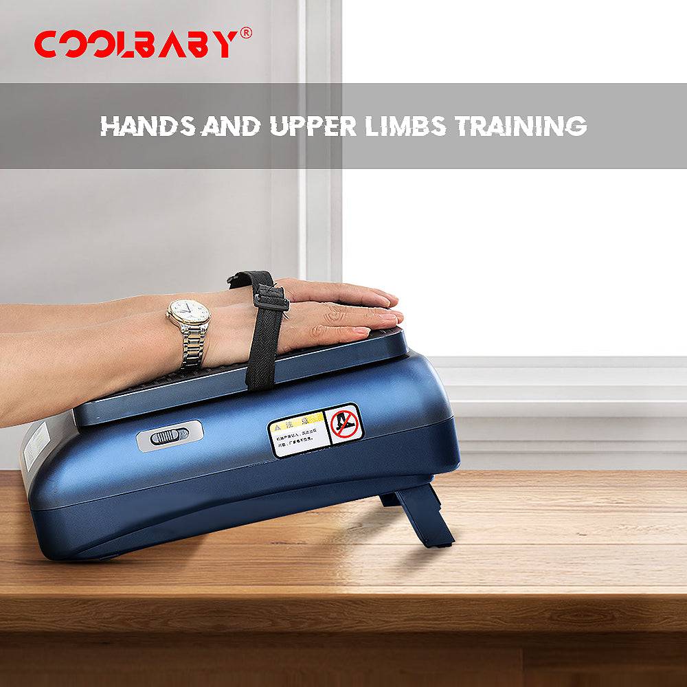 COOLBABY ZBJ01-BL Circulation Leg Exerciser Mini Seated Walking Machine with Two Gear Selection,Portable Indoor Office Rehabilitation - COOLBABY
