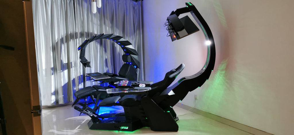 COOLBABY Zero Gravity Recline, Heat Massage, RGB Swivel, Foot Rest - Ultimate Gaming Chair for Triple Screens - COOLBABY