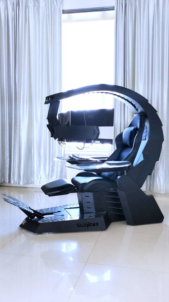 COOLBABY Zero Gravity Recline, Heat Massage, RGB Swivel, Foot Rest - Ultimate Gaming Chair for Triple Screens - COOLBABY