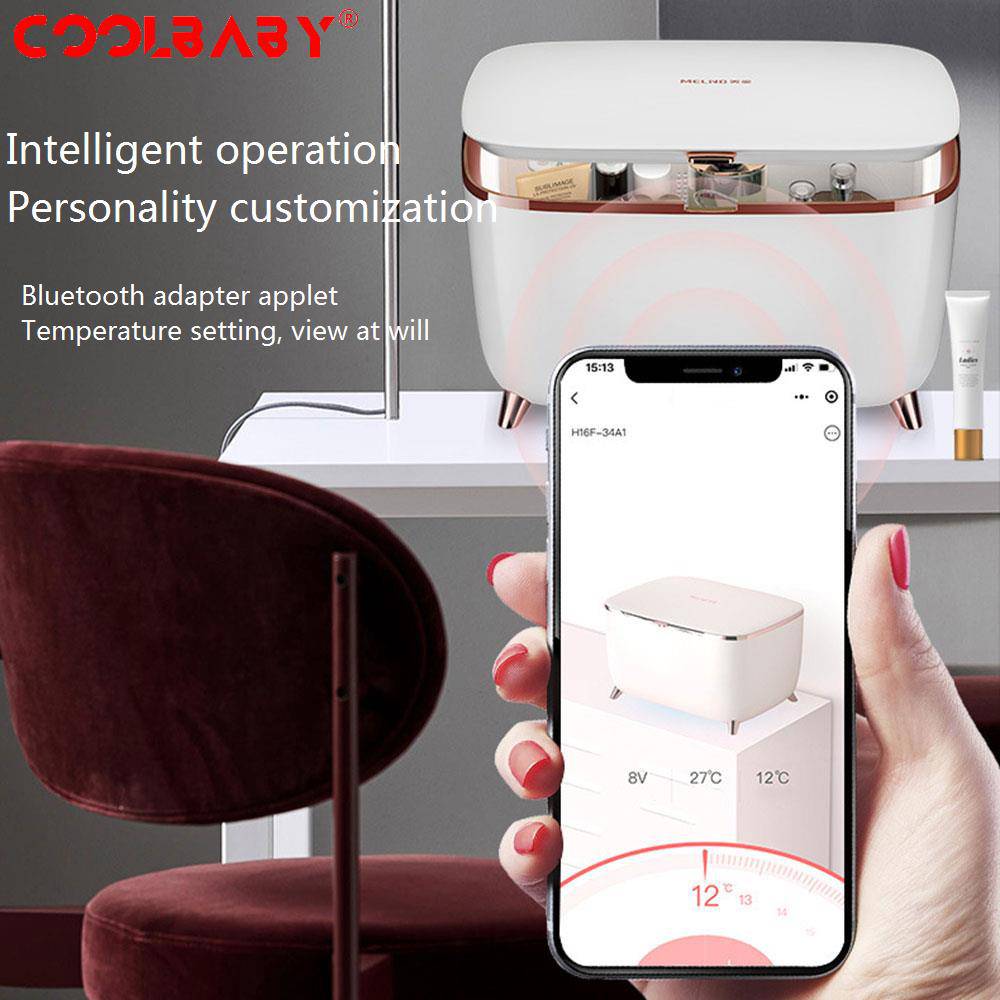COOLBABY ZRW-MZBX05 Chic 9L Smart Beauty Refrigerator with Air-Cooling Technology - COOLBABY