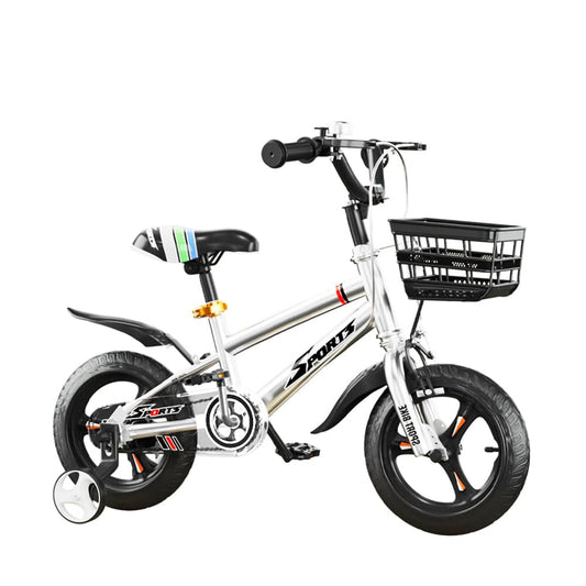 COOLBABY ZXC1688 Children's bicycle Plating 12-inch one-body wheel with training wheels and fenders 3-8 years old riding children bicycle gift - COOLBABY