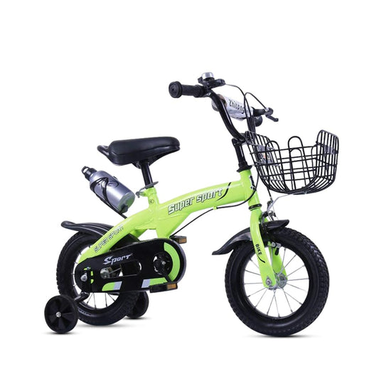 COOLBABY ZXC5188 Kids Bike with Hand Brake and Basket for Ages 3-8Years, 12 Inch Princess Bikes Bicycles with Training Wheels and Fenders - COOLBABY