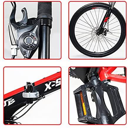 COOLBABY ZXCA1 Mountain Bike 26 Inch Folding Bike, Regular Double Knife Rings and 21 Speed Shifting, Skid Bike - COOLBABY