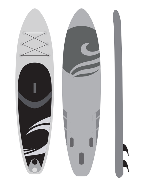 COOLBABY ZZR-W19 Premium Inflatable Stand Up Paddle Board (6 Inches Thick) with SUP Accessories | Wide Stance, Bottom Fin for Paddling, Surf Control, Non-Slip Deck | Youth & Adult Standing Boat - COOLBABY