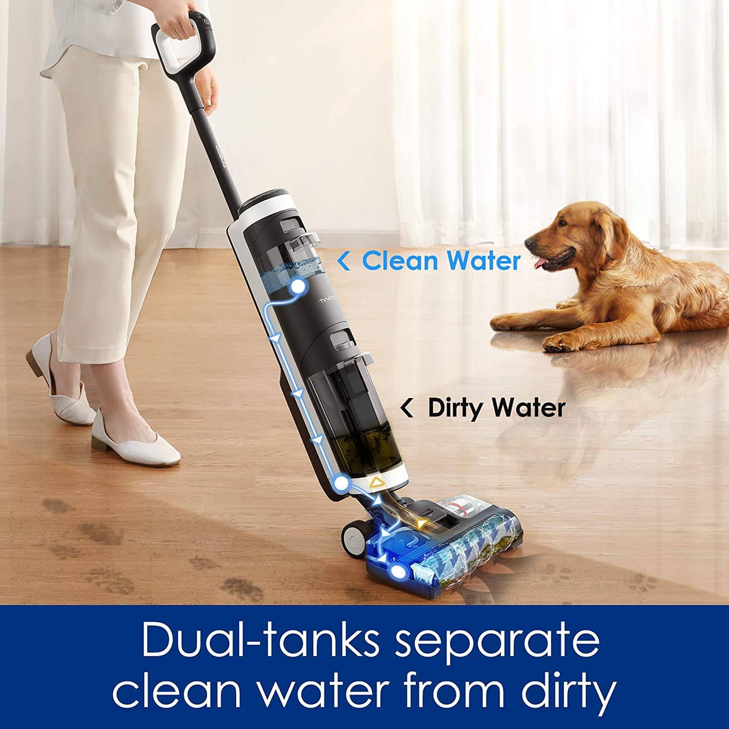 COOLBABY ZZR-XDJ Floor Cleaner, Wet and Dry Vacuum Cleaner - COOLBABY