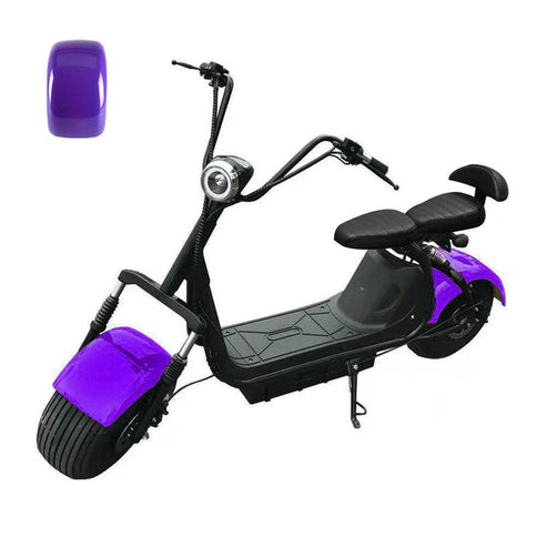 Big Harley, BT Speaker, tyre Double Seat 2 wheel Electric motorcycle | Purple - COOLBABY