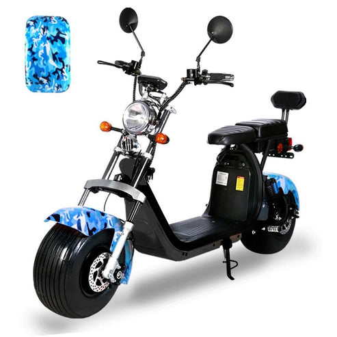 1500W Harley Electric motorcycle Double Seat with double battery Fat Tire - COOLBABY