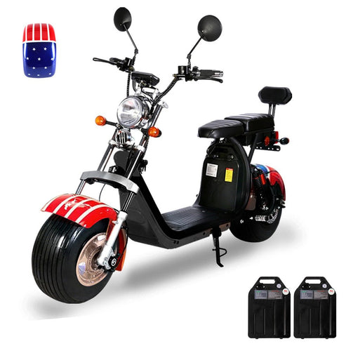 3000W Electric Motorcycle, tyre Double Seat with double battery - COOLBABY