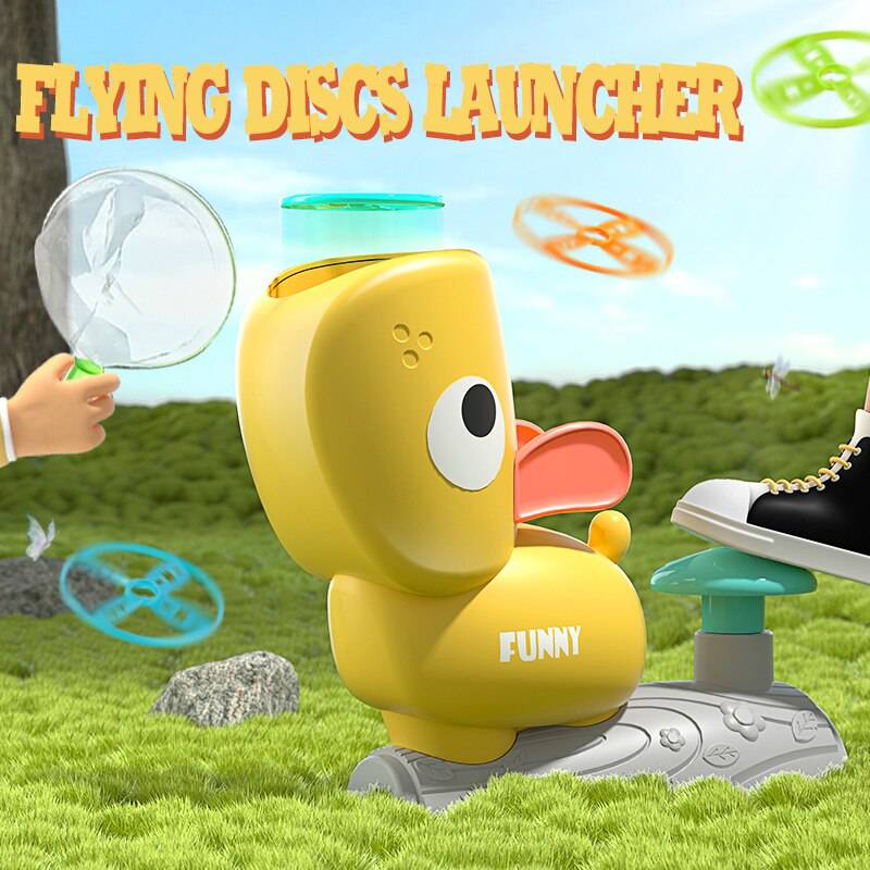 COOLBABY Outdoor Disc Launcher Game Set for Kids - Safe and Fun Family Activity - COOL BABY