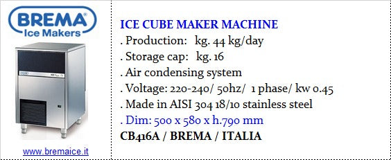 Brema CB416A Self-Contained Ice Maker (Sprayer System)