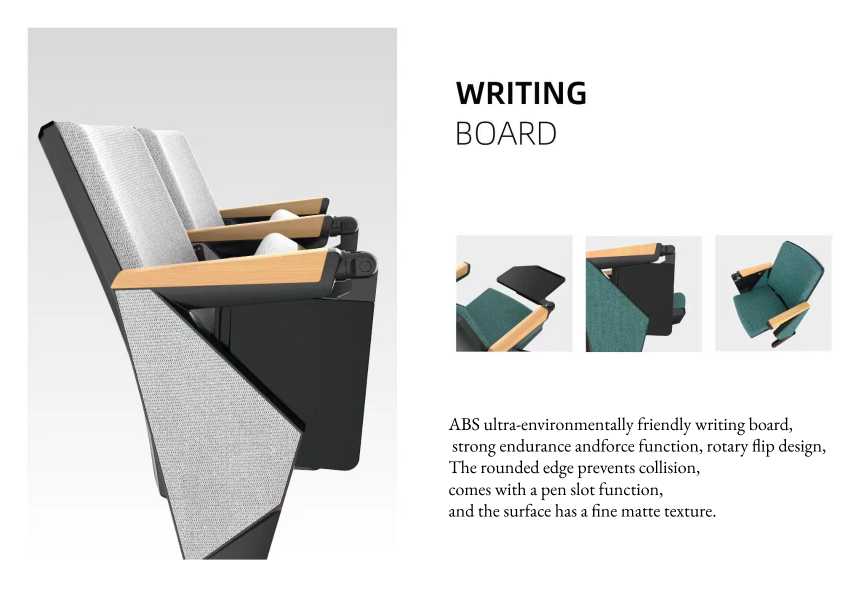 Auditorium Chair Theater Cinema, Solid Aluminum Alloy And Premier Wood Frame - COOLBABY