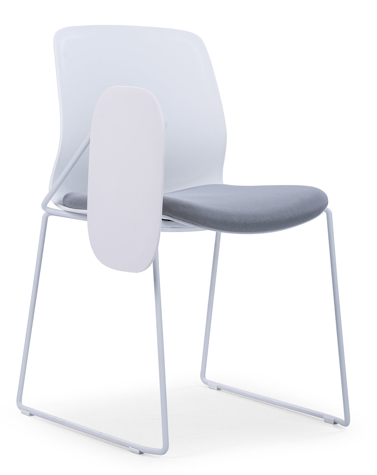 Training Chair Sled Base With Writing Board - White With Grey Seat - COOLBABY