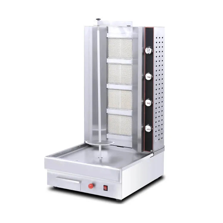HGS R4 Gas Shawarma Machine 4 Burners Tabletop Doner Grill | LPG & Natural Gas | Italian Technology