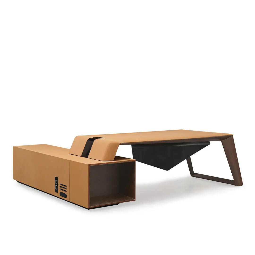 H05 Executive Office Table with Fingerprint Safety Box | Luxury Executive Desk 250cm