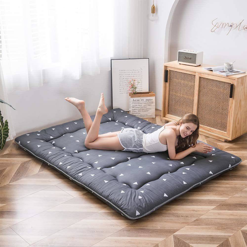 COOLBABY Floor Mattress Futon Mattress Roll Up Camping Mattress Tatami Mat Foldable Mattress for Bed Couch Mattress Pad Twin,200CM*150CM - COOL BABY