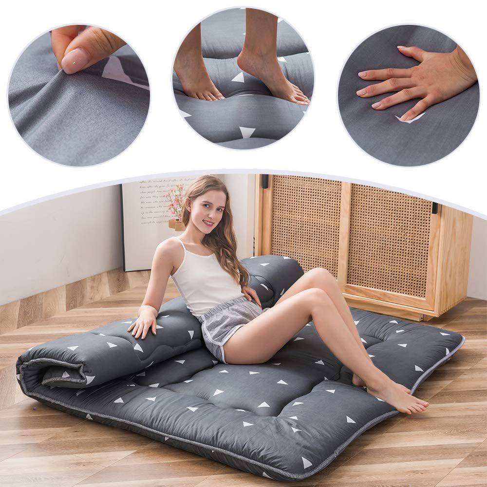 COOLBABY Floor Mattress Futon Mattress Roll Up Camping Mattress Tatami Mat Foldable Mattress for Bed Couch Mattress Pad Twin,200CM*150CM - COOL BABY