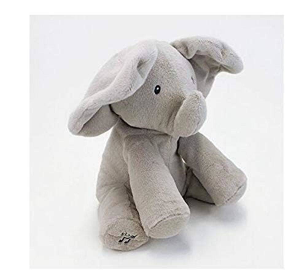 COOLBABY Peek-a-Boo Elephant Animated Talking Singing Stuffed Plush Elephant Stuffed Doll Toys - COOL BABY