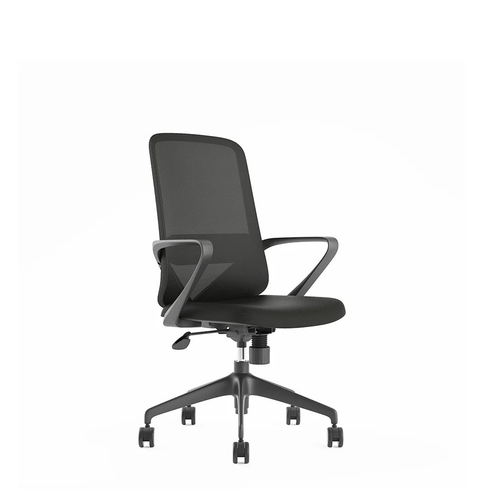 COOLBABY Ergonomic Office Chair with Fixed Armrests, Lumbar Support & Butterfly Mechanism - COOLBABY