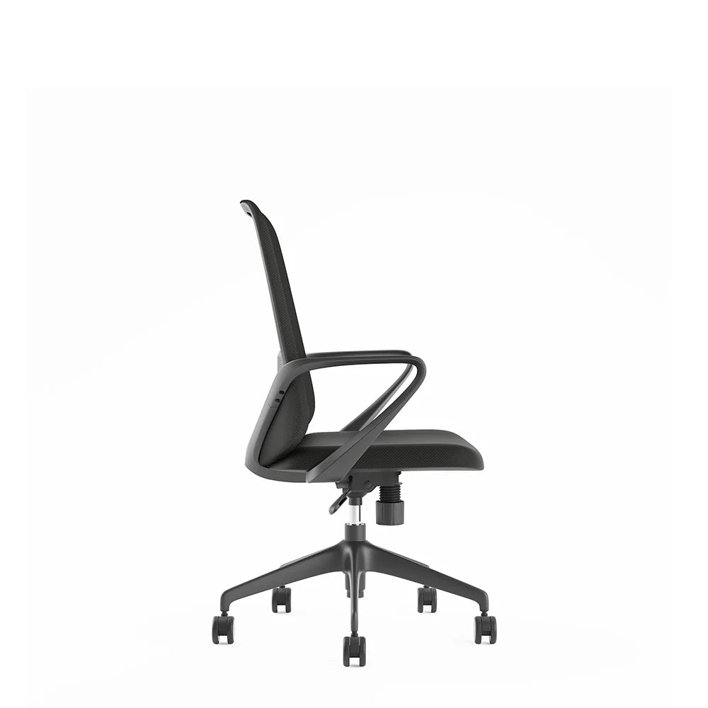 COOLBABY Ergonomic Office Chair with Fixed Armrests, Lumbar Support & Butterfly Mechanism - COOLBABY