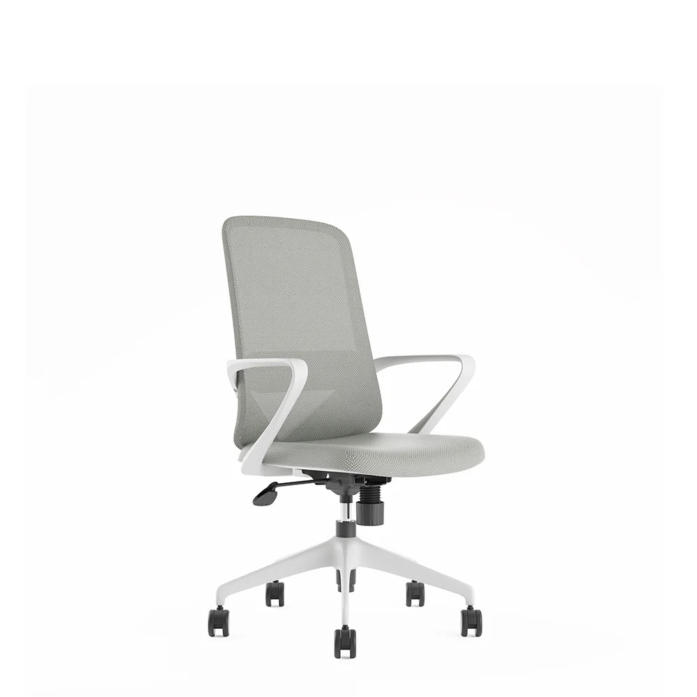 COOLBABY Ergonomic Office Chair with Fixed Armrests, Lumbar Support & Butterfly Mechanism - COOLBABY