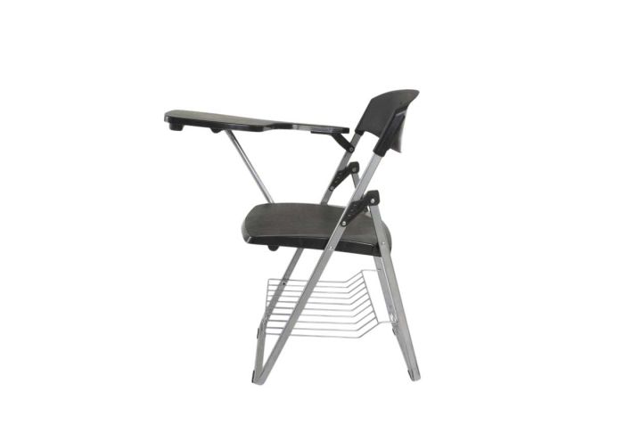 Student Chair Black, Folding Plastic Chair with Writing Table - COOLBABY