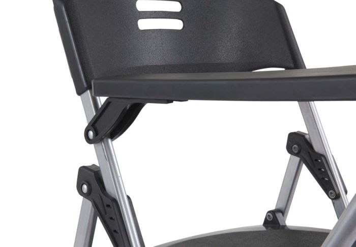 Student Chair Black, Folding Plastic Chair with Writing Table - COOLBABY