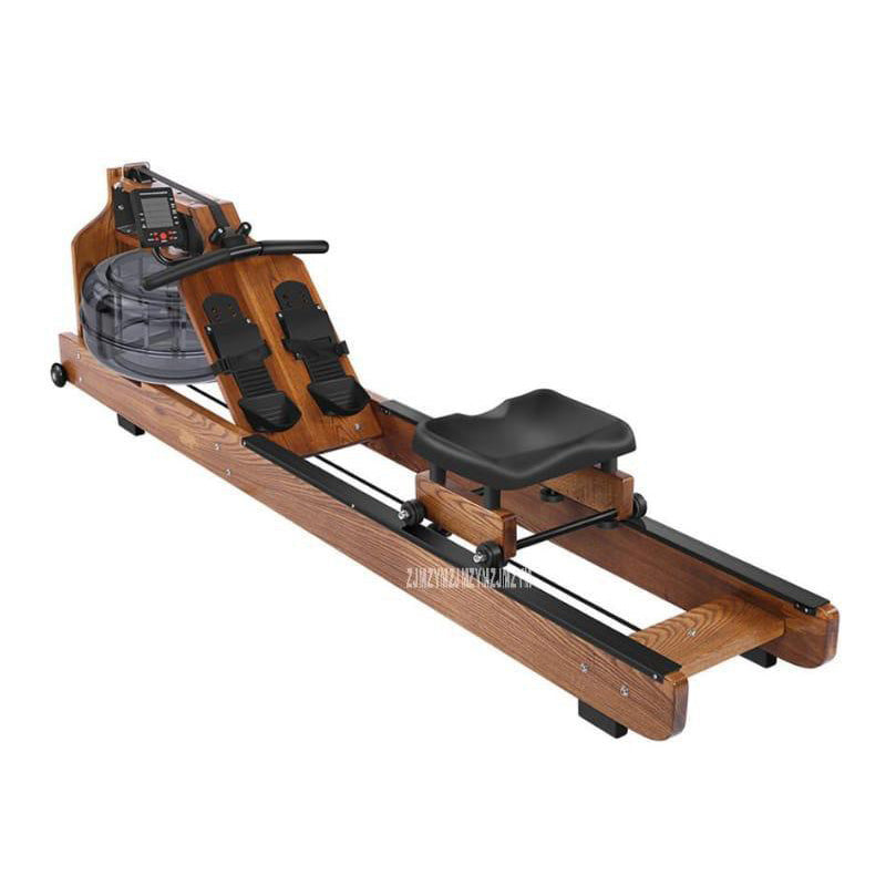 Water Rowing Machine | Wooden Water Rower with LCD Display & 150kg Capacity