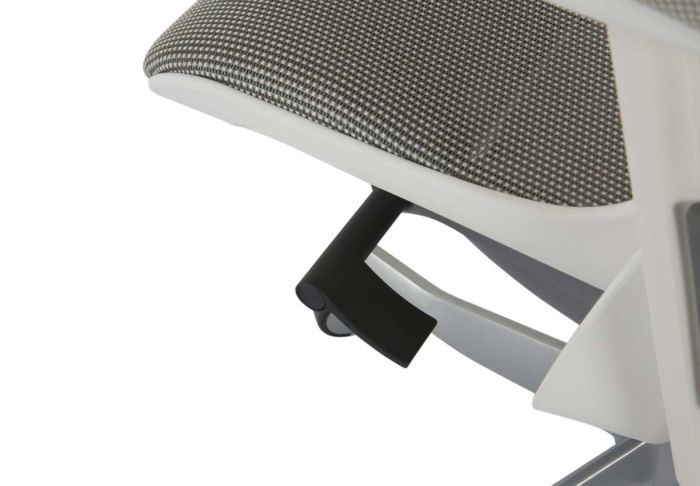 Executive Medium Back Height Ergonomic Mesh Chair, Office Conference Mesh Chairs With Adjustable-Backrest Caster Wheels- White - COOLBABY