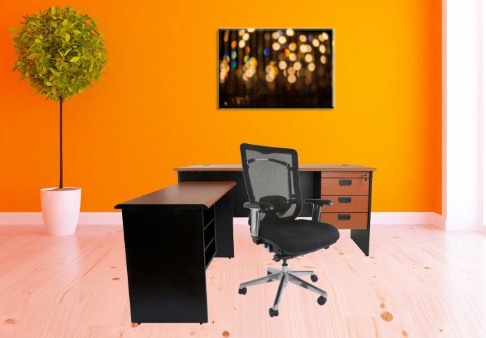 Medium Back Ergonomic Mesh Chair Black - COOLBABY