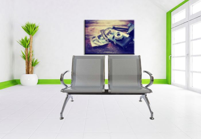 2 Seater Metal Bench, For Large Waiting Areas - COOLBABY