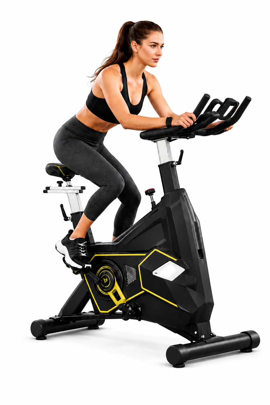 Commercial Spin Bike 20KG Spin Wheel | Heavy-Duty Indoor Cycling Exercise Bike with Belt Drive & Magnetic Resistance