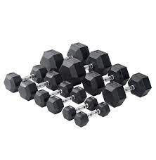 COOLBABY Complete 2.5KG to 20KG Hex Dumbbell Set with 3-Tier Rack – Durable, Rubber-Coated Weights - COOLBABY