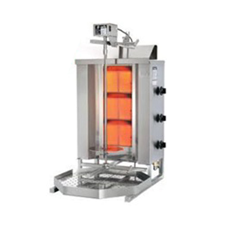 Potis GD3 Gas Shawarma Machine 40kg Capacity | Infrared Dual Burner Doner Grill | Made in Germany