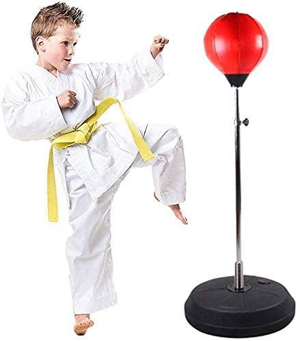 SKY LAND EM 1846 Adjustable Professional Boxing Trainer Punching Stand, Red, Medium - COOLBABY