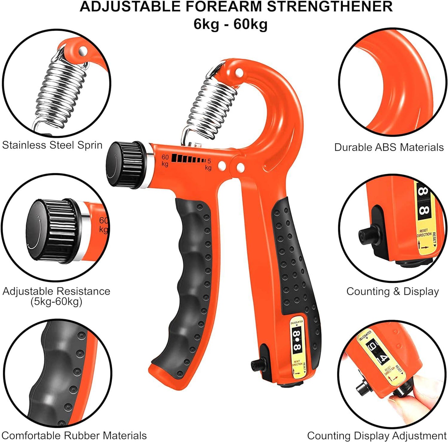 SKY LAND Grip Strength Trainer, Forearm Strengthener, With build in counter, EM-9364 - COOLBABY