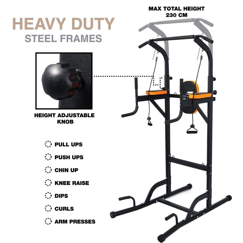 Skyland Pro Home Workout Steel Power Tower, EM-1841 - COOLBABY
