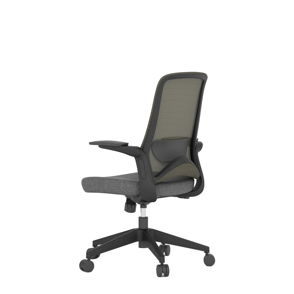 COOLBABY STELLA Ergonomic Office Chair with Flip Armrests and Nylon Base - COOLBABY