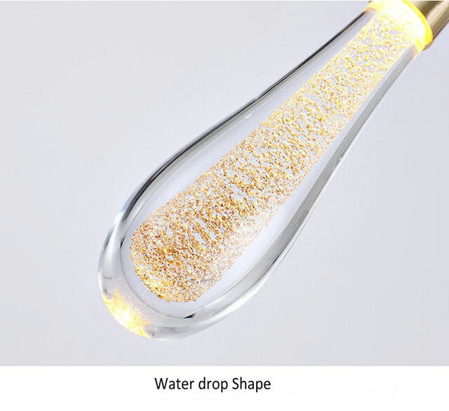 Pendant Light Single LED Teardrop - French Gold - COOLBABY