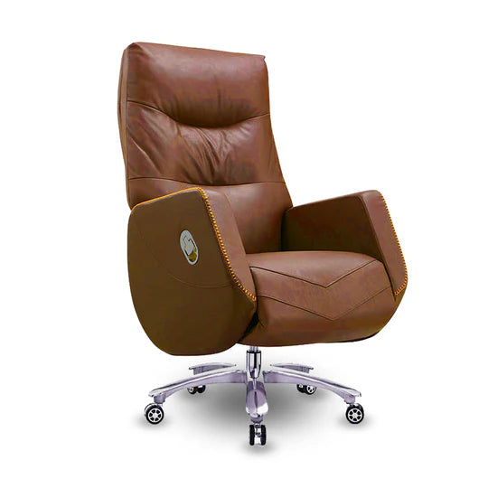 Swivel Executive Chair, Premium Leather With Capacity 120KG - COOLBABY