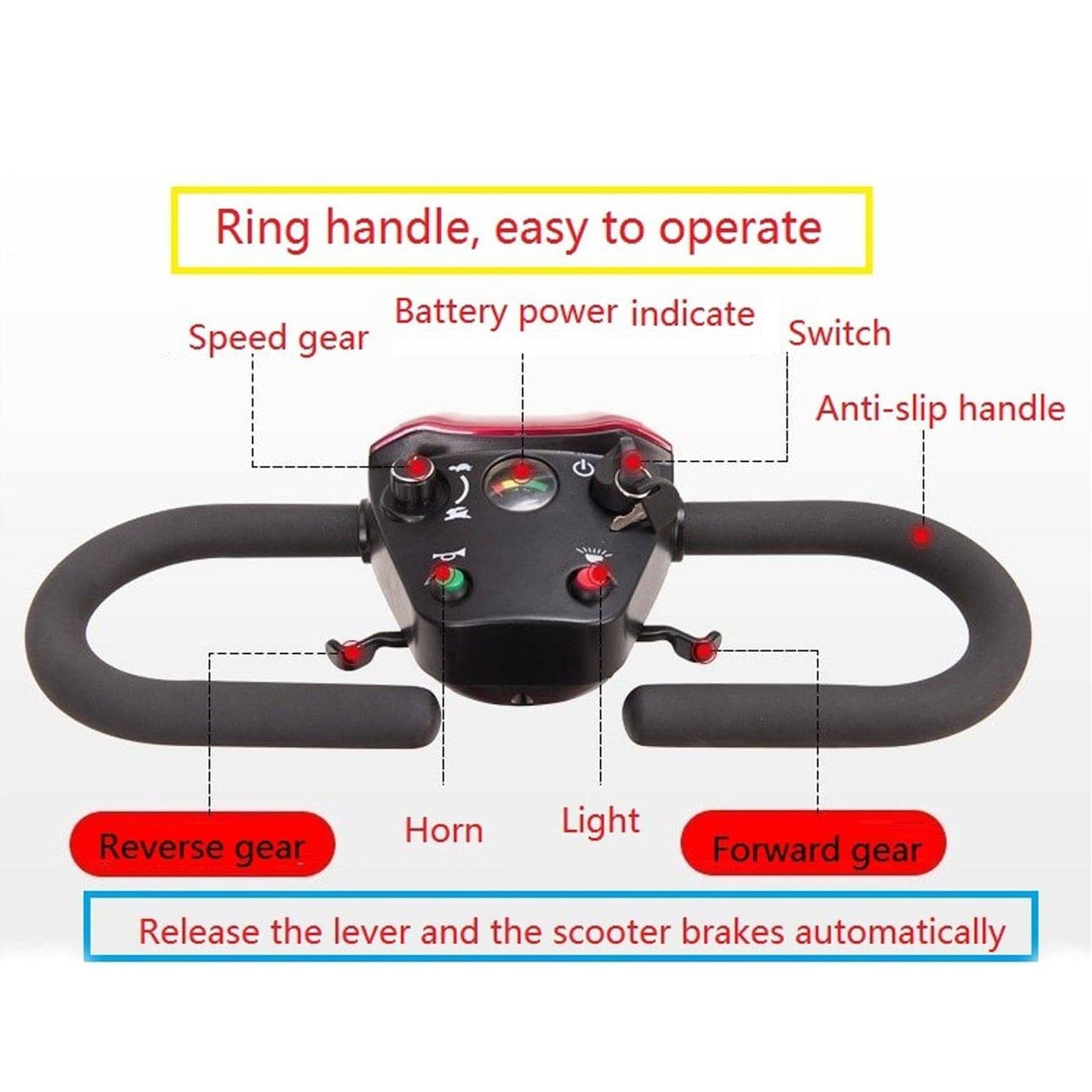 COOLBABY X-01-AC 4 Wheel Electric Folding Mobility Scooter - COOL BABY