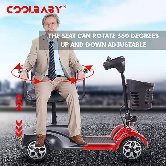 COOLBABY YL-08A: Electric Folding Mobility Scooter for Adults & Seniors - Compact, Motorized, Four Wheels - COOL BABY
