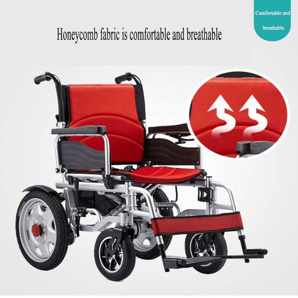 COOLBABY ZZR-E300E Portable adult electric wheelchair, folding special mobility wheelchair, front wheel with shock absorption, equipped with two 250W brush high power motors - COOL BABY